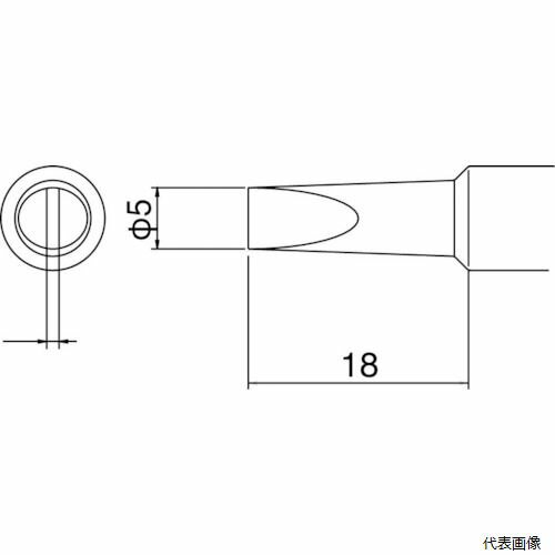 白光 T19-D5 こて先 5D型