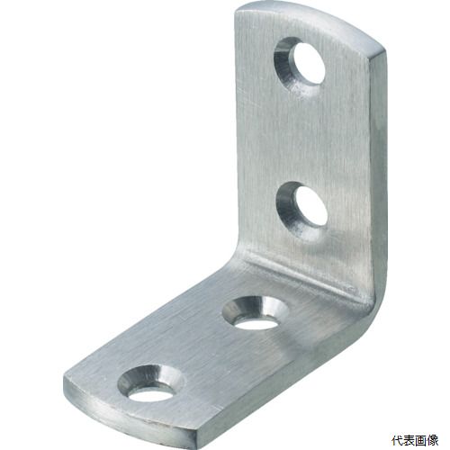 【特長】 ●座繰りが両面に付いています。 ●内向きでも外向きでも使用できます。 ●皿頭のねじをご使用ください。 【用途】 ●コーナーの補強金具として。 ●家具の転倒防止に。 ●棚作りに。 【仕様】 ●板厚(mm)：3 ●穴径(mm)：4.5...