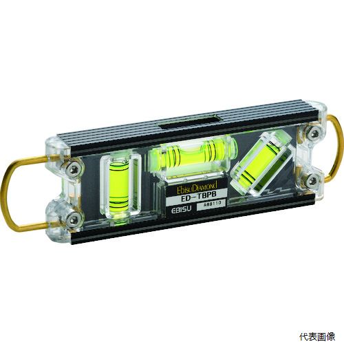 【スタンプラリー】 エビス ED-TBPB ダイヤモンド 水平器 トビレベル・プロ ブラック／グリーン