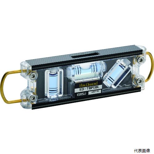 【スタンプラリー】 エビス ED-TBPBBL ダイヤモンド 水平器 トビレベル・プロ ブラック／ブルー