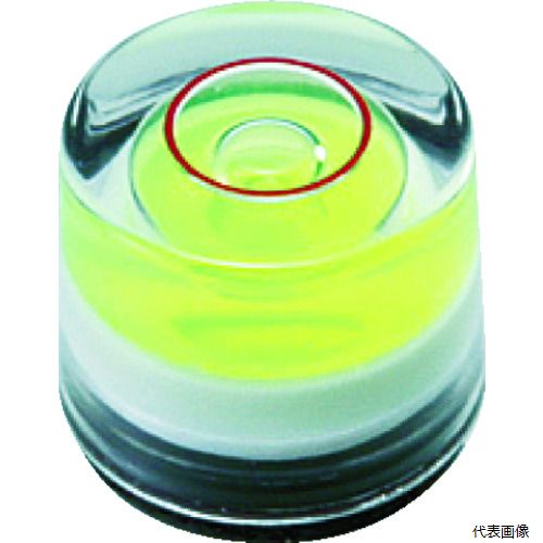 【特長】 ●機器に取り付けができます。 ●磁石付で金属部に取り付けられます。 【用途】 ●水平測定に。 ●高さ(mm)：9.7 ●マグネット：1面 ●色：透明 ●気泡管色：グリーン ●感度：1.00mm/m=0.0573° ●直径(mm)：11 【材質／仕上】 ●ゴム磁石 ●本体：アクリル樹脂（PMMA） ●気泡管：アクリル樹脂(PMMA) 【入数】 ●1個 他のサイズはこちら 在庫のない商品は検索に表示されない場合がございます　