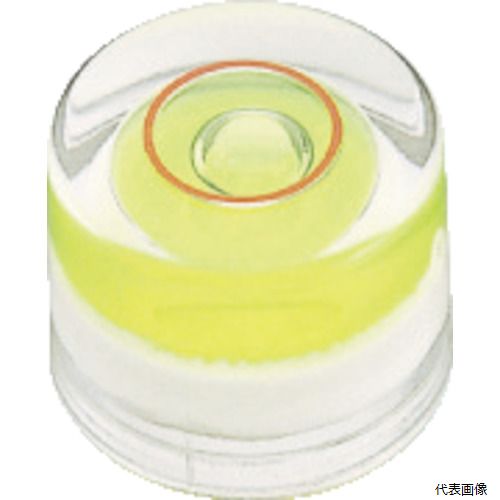【特長】 ●機器に取り付けができます。 【用途】 ●水平測定に。 ●高さ(mm)：8 ●マグネット：なし ●色：透明 ●気泡管色：グリーン ●感度：1.50mm/m=0.0859° ●直径(mm)：13 【材質／仕上】 ●本体：アクリル樹脂（PMMA） ●気泡管：アクリル樹脂(PMMA) 【入数】 ●1個 他のサイズはこちら 在庫のない商品は検索に表示されない場合がございます　