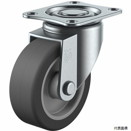 ユーエイ SG-75EL プレート式 自在 キャスター エラストマー 車輪径75mm Sタイプ SG型 取付寸法55×42