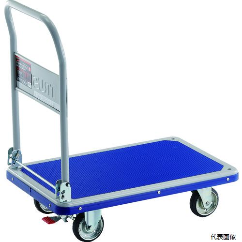 (代引き不可) トラスコ 4989999187403 TRUSCO プレス製台車 ドンキーカート 折りたたみ式810×510 ストッパー付