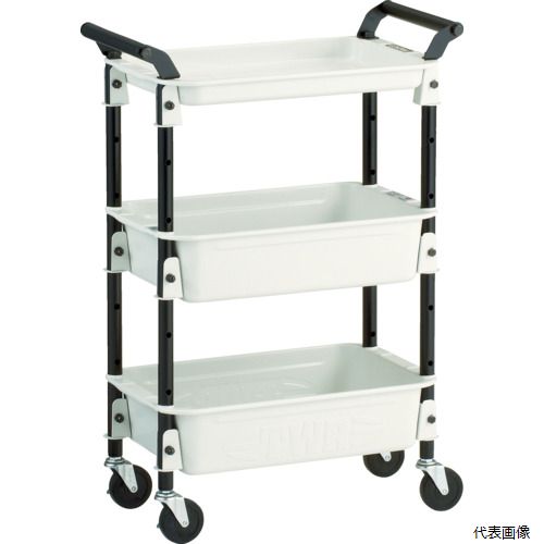 (代引き不可) トラスコ TWR-4-W TRUSCO ツールワゴンロイヤル586×320×833深2浅1 ホワイト