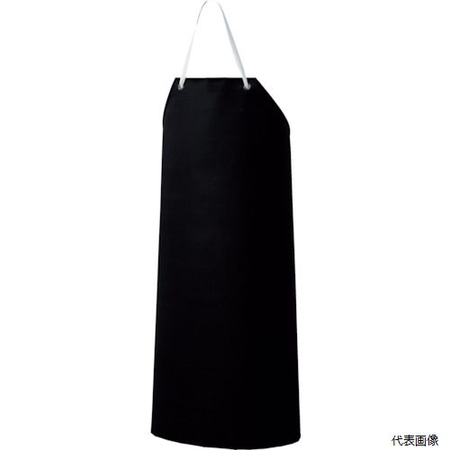 【特長】 ●耐薬品・薬剤向けの工業用エプロンです。 ●クロロプレンゴム0.65mmを採用することで丈夫で安心安全な製品となっています。 ●ハトメはポリカーボネートを使用することで薬品に対する化学変化や変色に対応しています。 ●ヒモも本体同様、ゴム素材を採用し丈夫で縛りやすいヒモとなっております。 【用途】 ●工場など薬品を使う現場に。 【仕様】 ●色：ブラック ●サイズ：フリー ●着丈(cm)：105 ●幅(cm)：90 ●厚さ(mm)：0.65 ●本体生地にクロロプレンゴムを採用することで、丈夫で安心安全な製品となっています。 ●ハトメにはポリカーボネートを採用、薬品による化学変化や変色に対応しています。 ●ヒモにはCSMゴムを採用することで、丈夫で縛りやすい仕様になっています。 【材質／仕上】 ●表：クロロプレンゴム ●基布：ナイロン ●裏：クロロプレンゴム ●ヒモ：CSMゴム ●基布：ナイロン ●ヒモCSMゴムヒモ100cm×3本 【注意】 ●※全ての薬品に対しての耐性は有しておりません。ご使用前に耐薬品性をご確認ください。 【入数】 ●1枚 他のサイズはこちら 在庫のない商品は検索に表示されない場合がございます　
