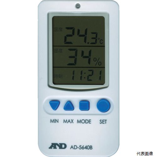 【特長】 ●温度、湿度の上限と下限アラーム機能付きです。 ●温度、湿度、時刻の一覧表示です。 ●ブザー音のON/OFF可能です。 ●LEDとブザーでアラームをお知らせします。 ●測定温度範囲(℃)：0〜50 ●温度最小表示(℃)：0.1 ●測定湿度範囲(%RH)：20〜90 ●湿度最小表示(%RH)：1 ●測定項目：温度、湿度 ●色：ホワイト ●幅(mm)：58 ●奥行(mm)：17 ●高さ(mm)：110 ●温度表示範囲(℃)：-9.9〜60.0 ●湿度表示範囲(%RH)：10〜99 ●電源：単4形乾電池×2本(付属) 【入数】 ●1個 他のサイズはこちら 在庫のない商品は検索に表示されない場合がございます　