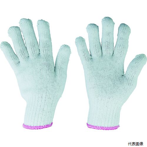 【特長】 ●女性向けサイズの軍手です。 ●男性で手の小さい方にもお勧めです。 【用途】 ●一般作業。 ●運搬作業。 ●土木建築。 ●機械操作。 【仕様】 ●色：生成 ●サイズ：M ●ゲージ数：7 ●全長(cm)：21.0 ●手のひら周り(cm)：17.0 ●中指長さ(cm)：7.0 ●厚さ(mm)：2.1 【材質／仕上】 ●綿 ●ポリエステル 【入数】 ●1組/12双 他のサイズはこちら 在庫のない商品は検索に表示されない場合がございます　