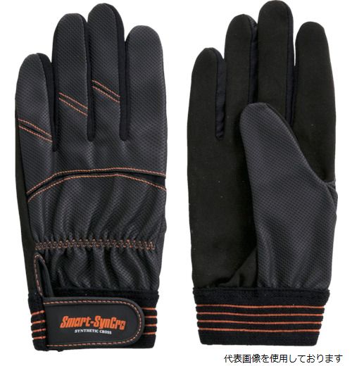 富士グローブ 7720 人工皮革手袋(袖口マジックタイプ) SC-706 スマートシンクロ ブラック LL