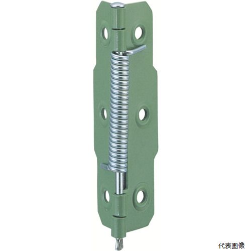 【特長】 ●カウンター扉等のスウィング式木製扉に最適です。 ●面付タイプです。 【用途】 ●造作業社様等ご使用頂けます。 【仕様】 ●全長(mm)：76 ●幅(mm)：46 ●厚さ(mm)：1.2 ●ねじ穴数：6 ●穴径(mm)：4 ●タイプ：片開き ●片開き用です。 【材質／仕上】 ●スチール 【注意】 ●自由丁番と同じ用途ですが、強さ調節はできません。 ●1枚の扉に2枚以上の丁番で取り付けて下さい。 【入数】 ●1個 他のサイズはこちら 在庫のない商品は検索に表示されない場合がございます