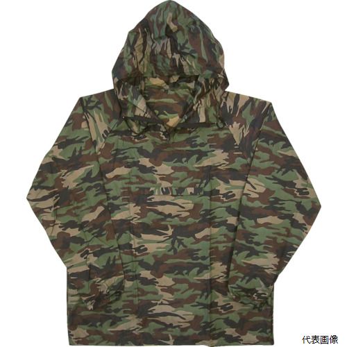 【特長】 ●泥・風・汚れから体をガードします。 ●はっ水加工を施しています。ただしレインウェアとしては使用できません。 ●カラーは人気の迷彩を採用しています。 【用途】 ●一般作業用に。 【仕様】 ●色：グリーン ●サイズ：M ●着丈(cm)：71 ●胸囲(cm)：84〜92 ●身長(cm)：160〜170 ●適合身長(cm)：160〜170 ●適合胸囲(cm)：84〜92 ●胸ポケット付 【材質／仕上】 ●ナイロン100％ 【注意】 ●本製品は防水仕様ではありません。 【入数】 ●1着 他のサイズはこちら 在庫のない商品は検索に表示されない場合がございます　
