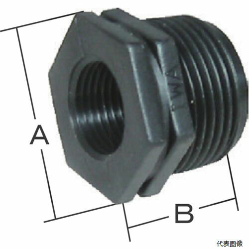 岩崎製作所 49BUS4025P IWA 樹脂(PP)製 配管継手 ブッシング