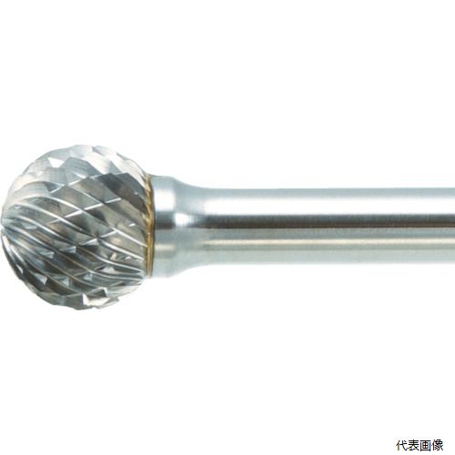 トラスコ TB8C095L150 TRUSCO 超硬バー 球型 Φ9.5X刃長8.0X軸6 ロング ダブルカット