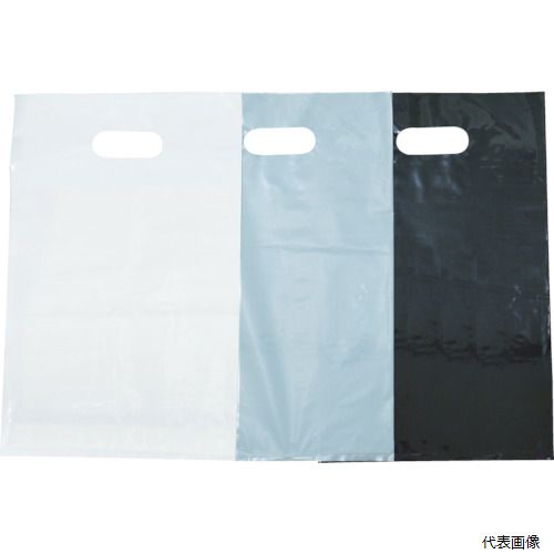 トラスコ F-3045W TRUSCO カラーポリ手提げ袋M 0.08X300X450 白 20枚入