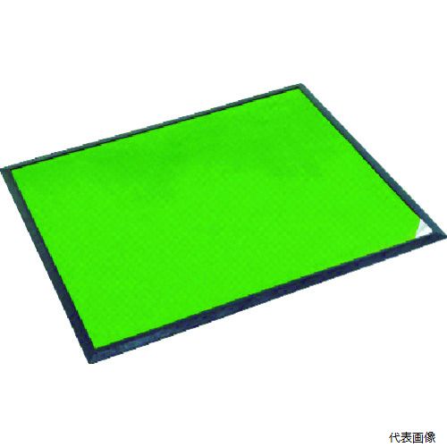 ※この商品はメーカー直送の為「代引き不可」となります ※大型商品のため発送後到着迄に時間がかかる事がございます 　到着日時はお手元の送り状に記載された番号から確認下さい ※日時・時間指定はできません。 【特長】 ●粘着力で細かいちりやホコリを除去します。 ●抗菌効果のある使い捨て靴拭きマットです。 ●枚数表示付で汚れたらはがせます。 【用途】 ●衛生面のクリーンさが要求される医療施設をはじめ、製薬工場、製菓工場などにおすすめです。 【仕様】 ●色：グリーン ●サイズ長辺(mm)：840 ●サイズ短辺(mm)：694 ●厚さ(mm)：2.5 ●タイプ：マット本体 ●1シート：フィルム30枚 ●フィルム厚さ：80μm 【材質／仕上】 ●フィルム：低密度ポリエチレン(LDPE) ●粘着剤：アクリル系 ●ポリエチレン(PE)・抗菌剤入り 【注意】 ●ゴムマットベースは別売です。 【入数】 ●1SHT 関連品はこちら 在庫のない商品は検索に表示されない場合がございます　