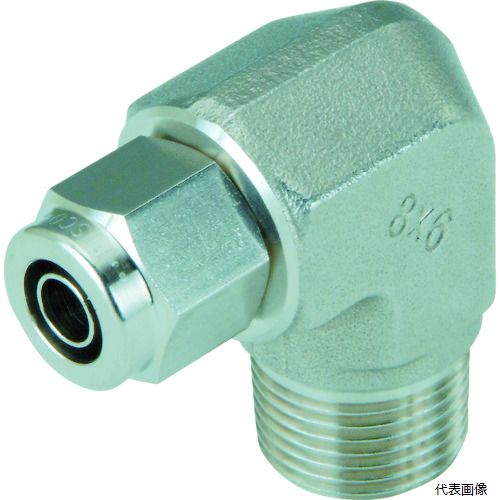 【スタンプラリー】日本ピスコ NSL0640-01 PISCO SUS316締付継手 エルボチューブ チューブ6×4 接続口径..