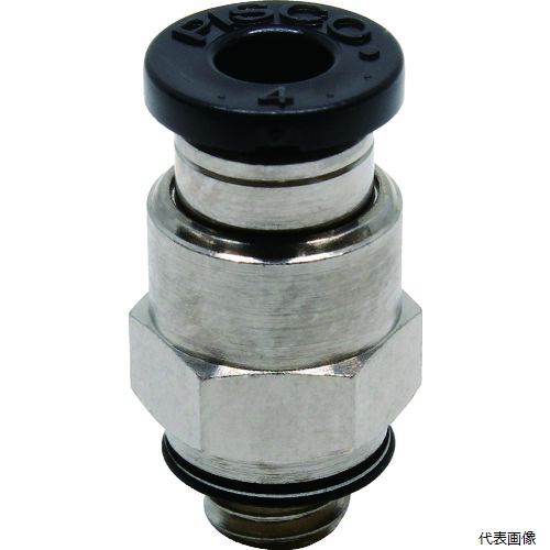 【特長】 ●機種により取付け後、チューブの取出角度が変えられます。 ●条件により、水を流すことも可能です。 ●機種を豊富に取り揃え、あらゆる空気圧配管に対応します。 【仕様】 ●適合チューブ外径(mm)：4 ●接続口径：M6×1 ●六角対辺(mm)：10 ●全長(mm)：20.8 ●最高使用圧力(MPa)：1 ●流体温度(℃)：0〜60(凍結なきこと) ●使用流体：空気、水(条件あり) ●適合チューブ外径D(mm)：4 ●使用温度範囲(℃)：0〜60(凍結なきこと) ●使用真空圧力(kPa)：-100 ●使用温度範囲：0〜60℃(凍結なきこと) ●最高使用圧力：1MPa ●使用真空圧力：-100kPa 【材質／仕上】 ●本体：黄銅+無電解ニッケルメッキ ●シールゴム：ニトリルゴム(NBR) ●開放リング：POM ●ロック爪：SUS 【入数】 ●1個 他のサイズはこちら 在庫のない商品は検索に表示されない場合がございます　