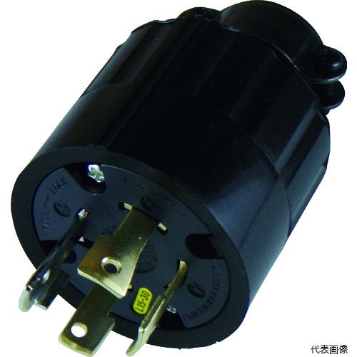 アメリカン電機 4322R-L15 引掛形 ゴムプラグ 接地3P30A250V