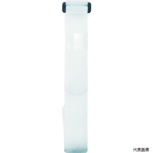 【特長】 ●両ファスナーなので簡単に止め外しが可能です。 【用途】 ●長尺物の巻止めや簡易結束に。 ●色：白 ●幅(mm)：25 ●長さ(m)：0.55 ●厚さ(mm)：2.3 ●使用目安結束物の直径が約140mmまでは可能最大使用荷重(kg)：30 ●最大使用荷重：30kg 【材質／仕上】 ●本体：ナイロン ●樹脂カン：ポリアセタール 【入数】 ●1本 他のサイズはこちら 在庫のない商品は検索に表示されない場合がございます　