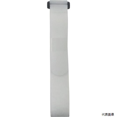 【特長】 ●両ファスナーなので簡単に止め外しが可能です。 【用途】 ●長尺物の巻止めや簡易結束に。 ●色：白 ●幅(mm)：25 ●長さ(m)：1.05 ●厚さ(mm)：2.3 ●使用目安結束物の直径が約300mmまでは可能最大使用荷重(kg)：30 ●最大使用荷重：30kg 【材質／仕上】 ●本体：ナイロン ●樹脂カン：ポリアセタール 【入数】 ●1本 他のサイズはこちら 在庫のない商品は検索に表示されない場合がございます　