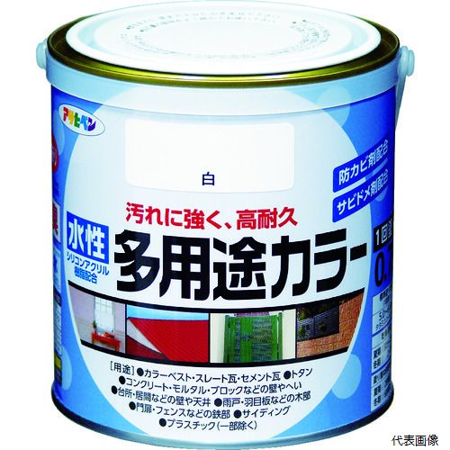 アサヒペン 460714 水性多用途カラー 0.7L 白