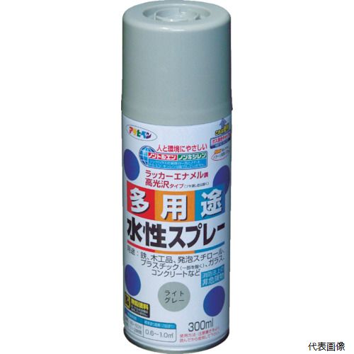 アサヒペン 565020 水性多用途スプレー 300ML ライトグレー