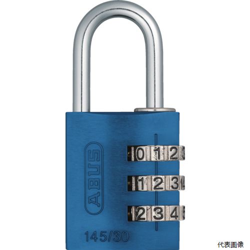 樂天商城 - アバス 145-30-BL ABUS ナンバー可変式南京錠 145-30 ブルー