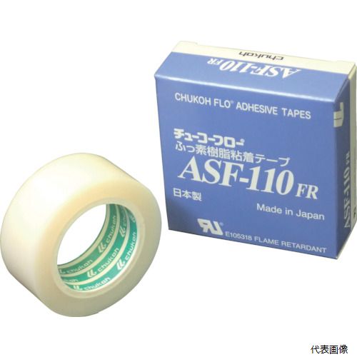 【特長】 ●耐熱性・非粘着性・高電気絶縁性・耐薬品性・滑り性に優れています。 【用途】 ●各種コイル・モーター、ハーネスの耐熱結束。 ●シュート、ホッパーの摩擦面ライニング。 ●製品搬送ラインでの傷付き防止に。 ●耐薬マスキングに。 【仕様】 ●色：乳白色 ●幅(mm)：25 ●長さ(m)：10 ●厚さ(mm)：0.08 ●テープカット条件：切断にはカッターが必要 ●使用温度範囲(℃)：-60〜200 ●粘着力(N/10mm)：2.8 ●引張強度(N/10mm)：28 ●粘着力(N/25mm)：7 ●切断にはカッターが必要 ●粘着力：2.8N/10mm ●引張強度：28N/10mm(厚み0.08mm) ●使用温度範囲：-60〜200℃ ●UL510A認証品 【材質／仕上】 ●基材：フッ素樹脂(PTFE) ●粘着剤：シリコーン系 【入数】 ●1巻 他のサイズはこちら 在庫のない商品は検索に表示されない場合がございます　
