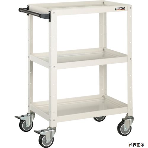 【スタンプラリー】(代引き不可) トラスコ BDW-963U-W TRUSCO ツールワゴン バーディワゴン 600X400XH880 ウレタン車輪 ホワイト