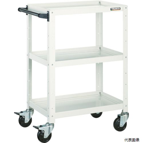 (代引き不可) トラスコ BDW-963-W TRUSCO ツールワゴン バーディワゴン 600X400XH880 3段 ホワイト