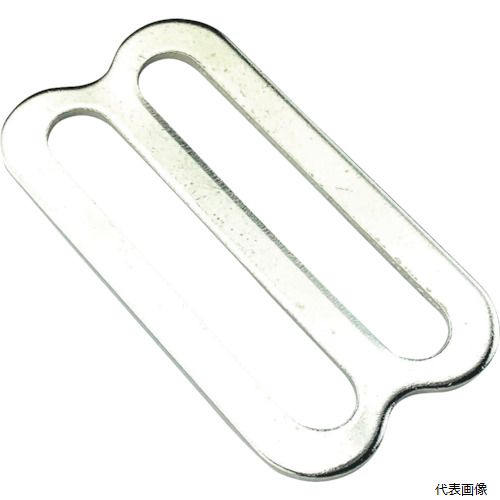 【特長】 ●平ベルト加工用の金具です。 ●ベルト同士の連結用や長さ調整にご使用いただけます。 【用途】 ●結束作業やDIY、ベルト使用時の連結や長さ調整に。 【仕様】 ●色：シルバー ●厚さ(mm)：1 ●袋入数(個)：2 ●縦(mm)：25 ●適合ベルト幅(mm)：38 ●横(mm)：47 ●板送り 【材質／仕上】 ●スチール 【入数】 ●1袋/2個 他のサイズはこちら 在庫のない商品は検索に表示されない場合がございます
