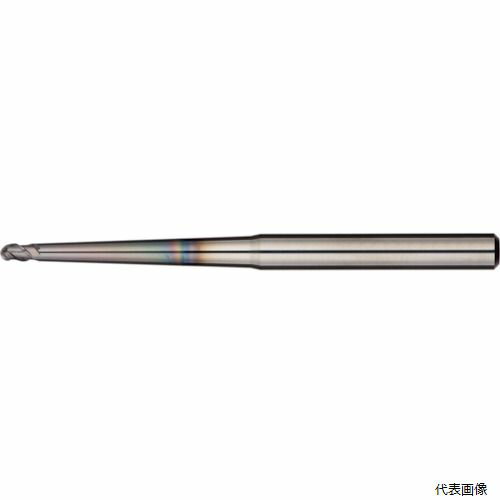 【特長】 ●首下部をテーパーにし、従来のロングネックタイプよりも剛性を向上しました。 ●耐熱性に優れた無限コーティングプレミアムを採用し、高硬度材においても長寿命です。 ●NS独自の3枚刃形状の採用で高能率加工が可能です。 【用途】 ●被削材：炭素鋼、合金鋼、調質鋼、焼入れ鋼、チタン合金。 ●金型及び部品の切削加工。 【仕様】 ●ボール半径RE(mm)：1.5 ●最大切込みAPMX(mm)：4.5 ●機能長さLF(mm)：80 ●首下長さLH(mm)：40 ●シャンク径DCON(mm)：6 ●コーティング：無限コーティングプレミアム ●シャンク径(mm)：6 ●ボール半径(mm)：1.5 ●刃長(mm)：4.5 ●全長(mm)：80 ●表面処理：無限コーティングプレミアム ●首下長(mm)：40 ●首角度(°)：1 ●ねじれ角45° ●無限コーティングプレミアム ●ネジレ角45° 【材質／仕上】 ●超微粒子超硬合金 【入数】 ●1本 他のサイズはこちら 在庫のない商品は検索に表示されない場合がございます
