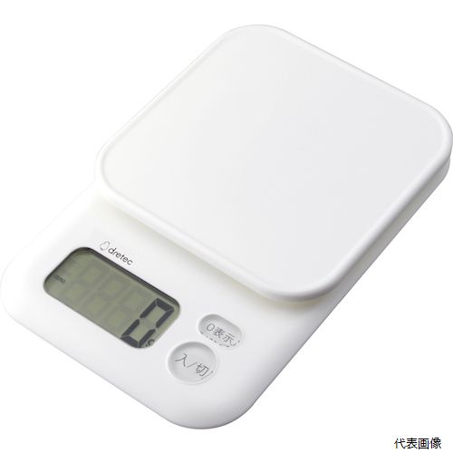 ドリテック KS-733WT dretec デジタルスケール「ガナッシュ」2kg ホワイト