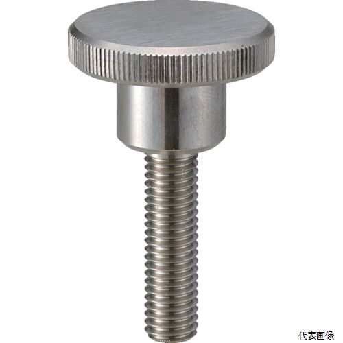 トラスコ TKKBT-M5X10S TRUSCO ローレットノブ 段付 おねじ ステンレス製 外径20×ネジM5