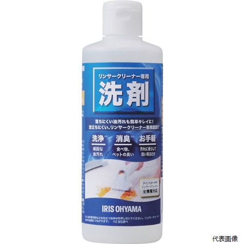 【特長】 ●落ちにくい油汚れを落としやすくします。 ●食べ物やペットの臭いの消臭に最適です。 【用途】 ●リンサークリーナー用洗剤として。 【仕様】 ●容量(ml)：300 ●液性：中性 ●成分：界面活性剤（30％：アルキルポリグルコシド、アルキル硫酸エステルナトリウム）、泡調整剤、防腐剤、水軟化剤 ●使用量の目安：汚れ25平方センチメートルに対して、約5ml 【材質／仕上】 ●界面活性剤（30％：アルキルポリグルコシド、アルキル硫酸エステルナトリウム）、泡調整剤、防腐剤、水軟化剤 【注意】 ●リンサークリーナー本体には入れないでください。 【入数】 ●1本 関連品はこちら 在庫のない商品は検索に表示されない場合がございます　