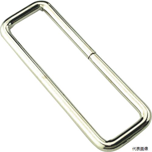 【特長】 ●平ベルト加工用の金具です。 ●ベルト同士の連結用や長さ調整にご使用いただけます。 【用途】 ●結束作業やDIY、ベルト使用時の連結や長さ調整に。 【仕様】 ●色：シルバー ●厚さ(mm)：2 ●袋入数(個)：4 ●適合ベルト幅(mm)：38 ●横(mm)：38 ●縦(mm)：10 【材質／仕上】 ●スチール 【入数】 ●1袋/4個 他のサイズはこちら 在庫のない商品は検索に表示されない場合がございます