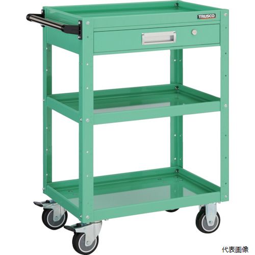 (代引き不可) トラスコ EGW-963VU-YG TRUSCO ツールワゴン イーグルワゴン 600X400XH880 引出付 ウレタン車輪 ヤンググリーン