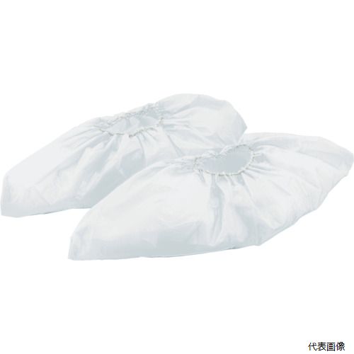 【特長】 ●防水タイプのシューズカバーですので水の浸入を防ぎます。 【用途】 ●作業現場などへの汚れの侵入防止。 【仕様】 ●色：透明 ●適合靴サイズ(cm)：22.5〜27.5 ●サイズ：フリー ●全長(cm)：35 ●高さ(mm)：15 ●防水仕様 ●1袋50足（100枚）入 【材質／仕上】 ●ポリエチレン(PE) 【注意】 ●提供不可：chemSHERPA、ミルシート 【入数】 ●1袋/50足 他のサイズはこちら 在庫のない商品は検索に表示されない場合がございます　
