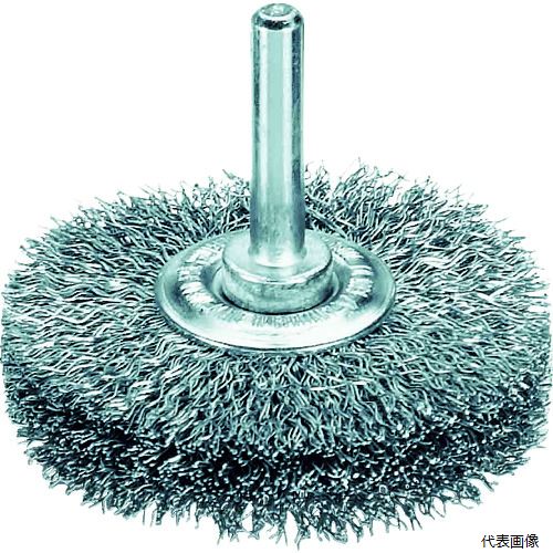 LESSMANN 411142 軸付ホイルブラシ 鋼線 0.2 φ20