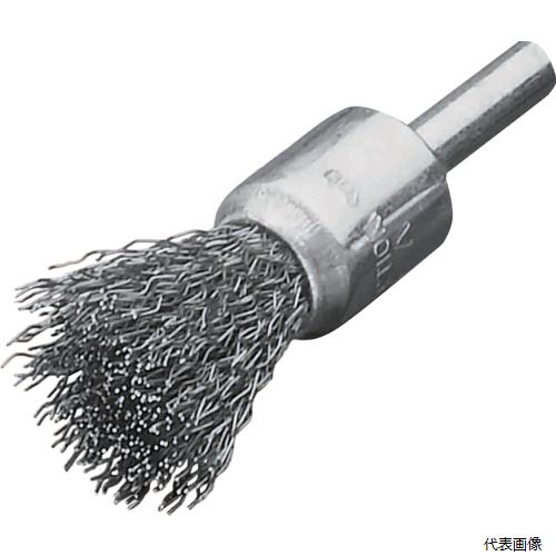 LESSMANN 452161 軸付エンド型ブラシ 鋼線0.3 Φ17