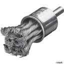 【スタンプラリー】LESSMANN 454278 軸付ノット型エンドブラシ Φ22 高張度鋼線 0.35