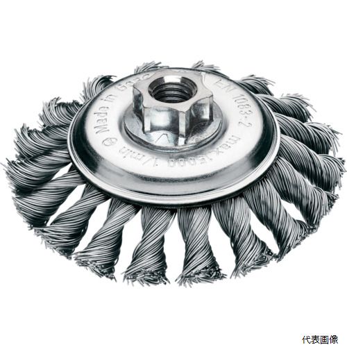 【スタンプラリー】LESSMANN 471254 ノットベベルブラシ Φ100 高張度鋼線 0.5