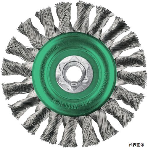 LESSMANN 471814 ホイールブラシ Φ100 ステンレス線 0.5