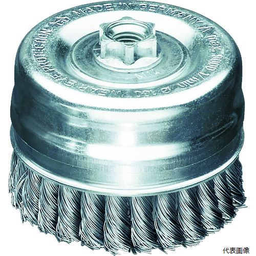 【スタンプラリー】LESSMANN 484214 ノットカップブラシ Φ80 高張度鋼線 線径0.5