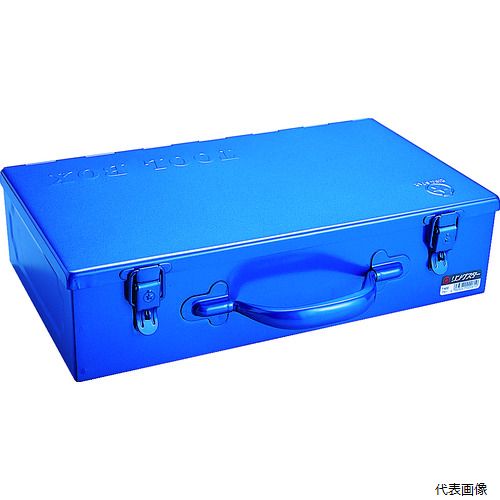 【特長】 ●プロが使うスチール製ツールボックスです。 ●フリータイプで使用しやすいです。 ●片開き開閉式です。 【用途】 ●工具収納可能。 【仕様】 ●色：ブルー ●外形寸法(mm)間口：400 ●外形寸法(mm)奥行：230 ●外形寸法(mm)高さ：100 ●有効内寸(mm)間口：398 ●有効内寸(mm)奥行：228 ●有効内寸(mm)高さ：98 ●南京錠(別売)：取付可(φ5mm) ●積重ね可能 ●アタッシュ型 ●フリータイプ ●中皿なし 【材質／仕上】 ●スチール 【入数】 ●1個 他のサイズはこちら 在庫のない商品は検索に表示されない場合がございます　