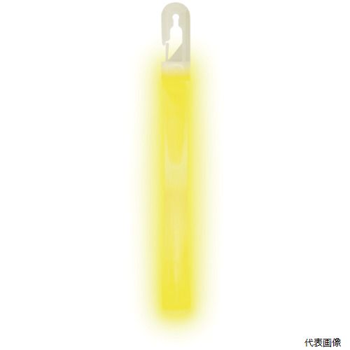 【特長】 ●火や電気は不要です。 ●ポキッと折るだけで光るので、難しい操作の必要はありません。 ●水の入っているペットボトルに入れると、簡易照明としてもご使用いただけます。 【仕様】 ●発光色：イエロー ●発光体サイズ(mm)：φ14〜18×190 ●発光時間(h)：約10〜12 ●入数（本）：1 【材質／仕上】 ●ポリエチレン ●ポリプロピレン ●ガラス 【入数】 ●1PK/1本 他のサイズはこちら 在庫のない商品は検索に表示されない場合がございます