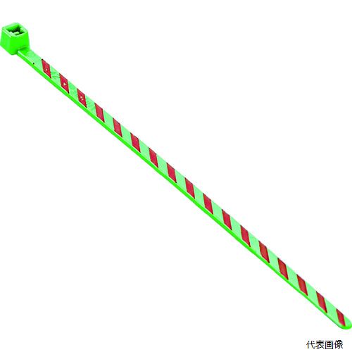 パンドウ PLT1M-L5-2 PANDUIT ストライプナイロン結束バンド 緑／赤 (50本入)