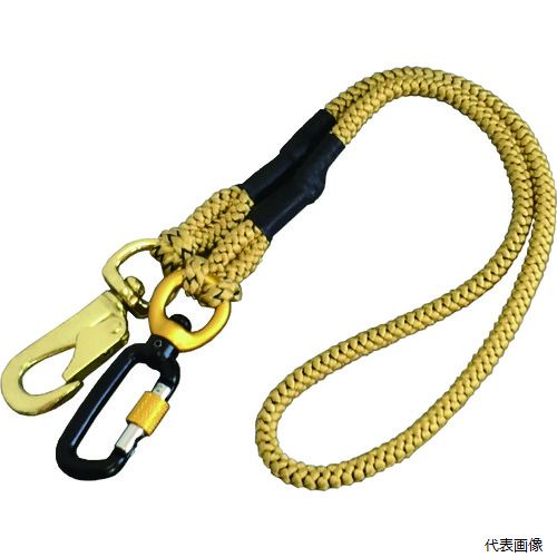 フジ矢 FSC-5GD-SR 安全ロープ 布製セーフティーコード(ロック付き・5kgタイプ・金)