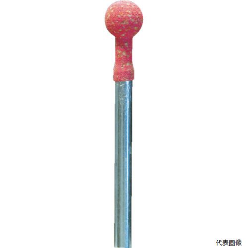 【特長】 ●弾性効果により、スクラッチが入りにくく、均一な研削面がえられます。 【仕様】 ●全長(mm)：43.0 ●外径(mm)：8 ●形状：球 ●硬さ：ミディアム ●最高使用回転数(rpm)：30000 ●軸径(mm)：3.0 ●砥粒：WA ●幅(mm)：8 ●粒度(#)：180 ●硬度：ミディアム ●適合素材：工具鋼、合金鋼、ステンレス、アルミニウム、銅 【入数】 ●1PK/10個 他のサイズはこちら 在庫のない商品は検索に表示されない場合がございます　