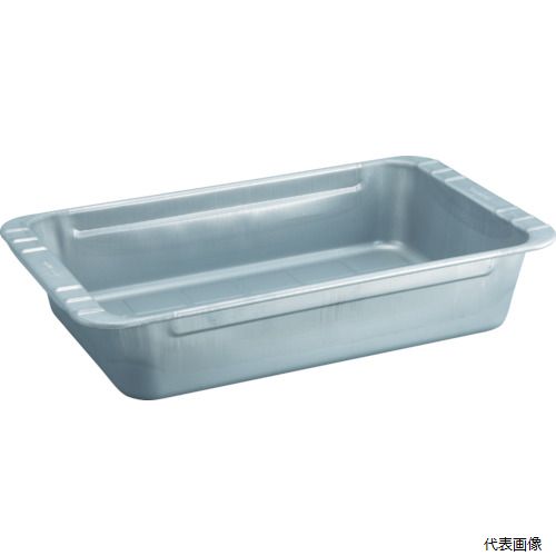 【特長】 ●オールスチール製です。継ぎ目のない1枚絞り成型により水、油など液体の洩れる心配がありません。 ●表面亜鉛メッキ処理鋼板使用で防サビ効果に優れています。 ●容量(L)：5.2 ●外形寸法(mm)幅：352 ●外形寸法(mm)奥行：240 ●外形寸法(mm)高さ：96 ●有効内寸(mm)幅：257 ●有効内寸(mm)奥行：176 ●有効内寸(mm)高さ：94 【材質／仕上】 ●スチール(亜鉛メッキ鋼板） 【入数】 ●1個 他のサイズはこちら 在庫のない商品は検索に表示されない場合がございます　